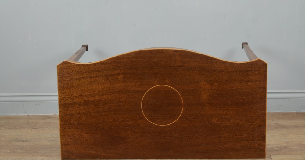 19th century serpentine mahogany side hall table  View IV