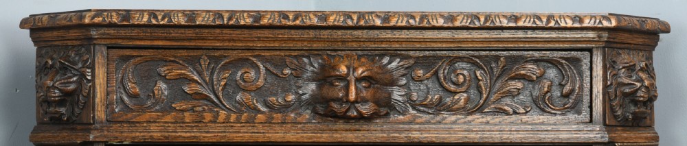 Victorian carved oak green man corner cupboard  View VI
