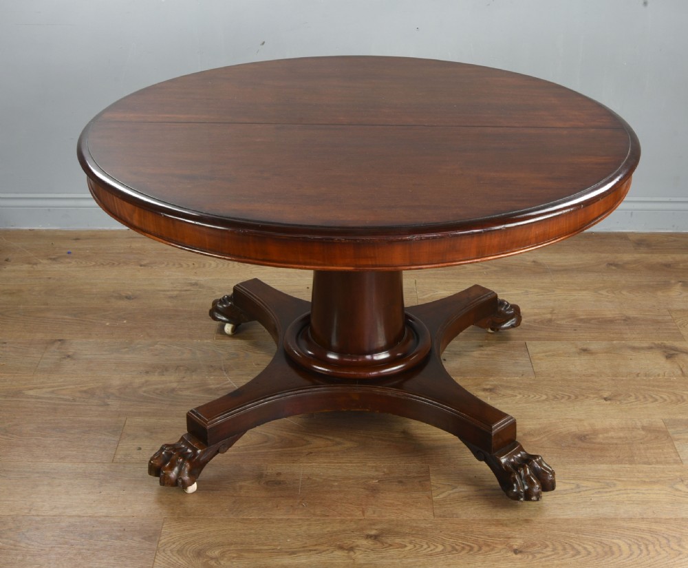 19th century circular extending dining table  View II