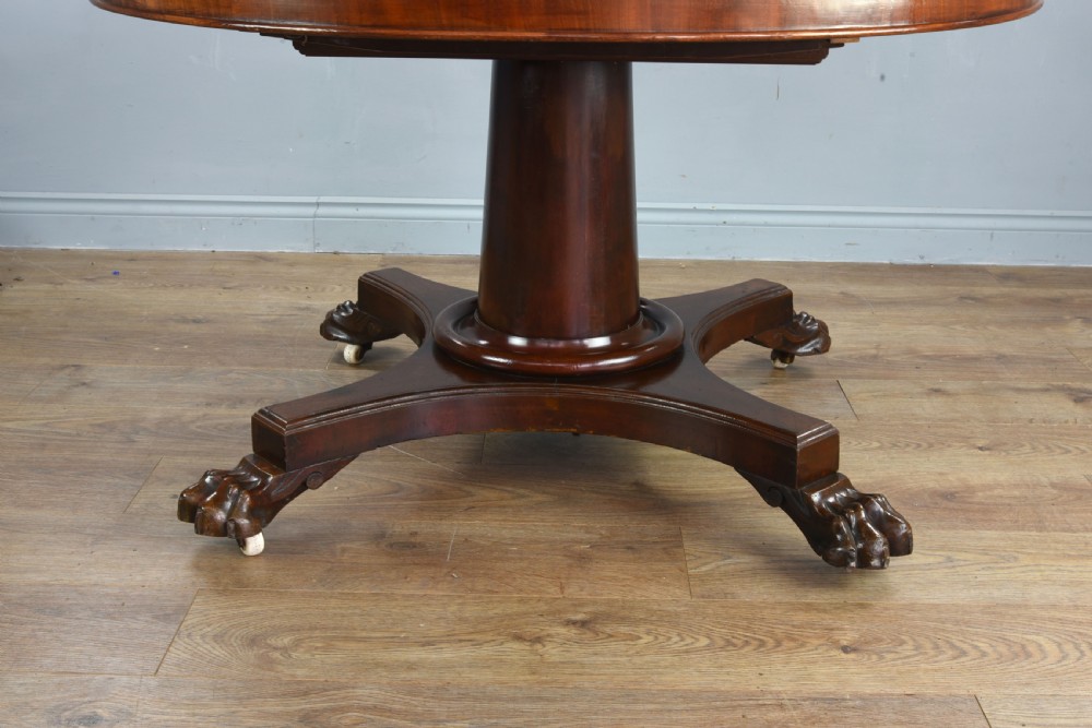 19th century circular extending dining table  View V