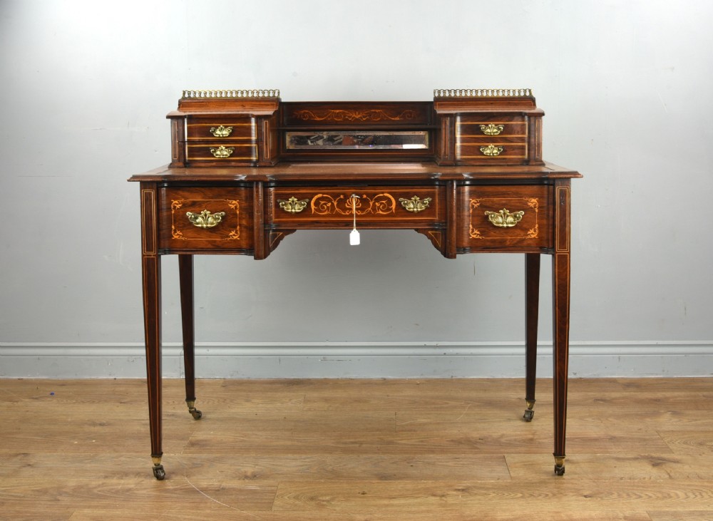 inlaid rosewood ladies writing desk Jas shoolbred & co 