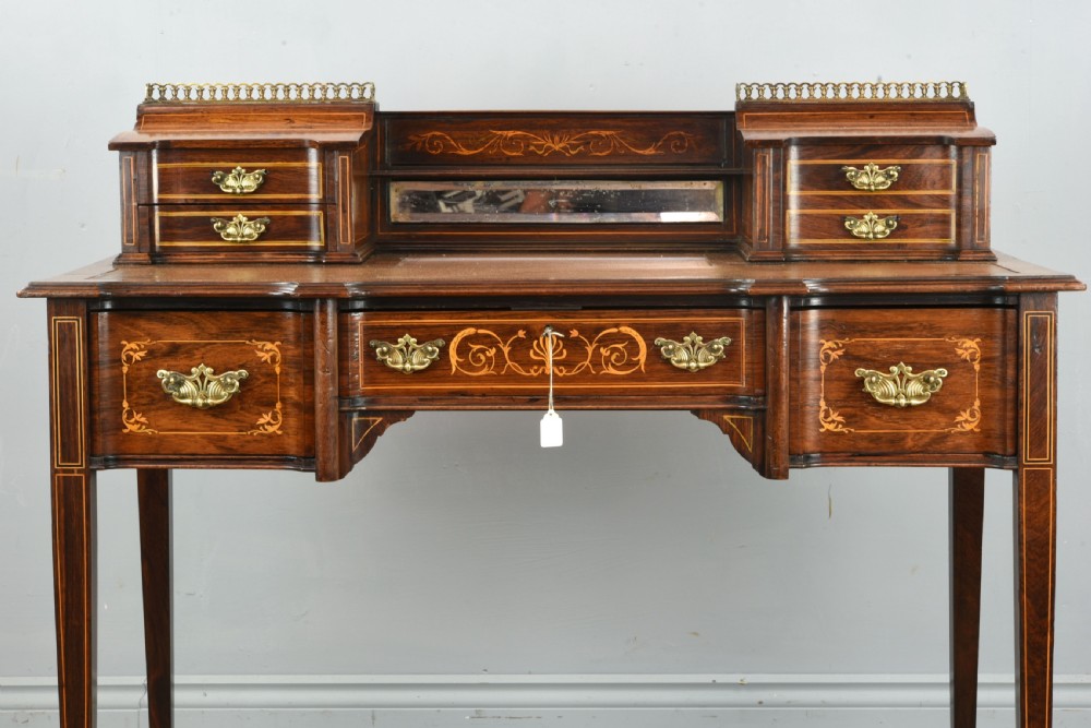 inlaid rosewood ladies writing desk Jas shoolbred & co  View II