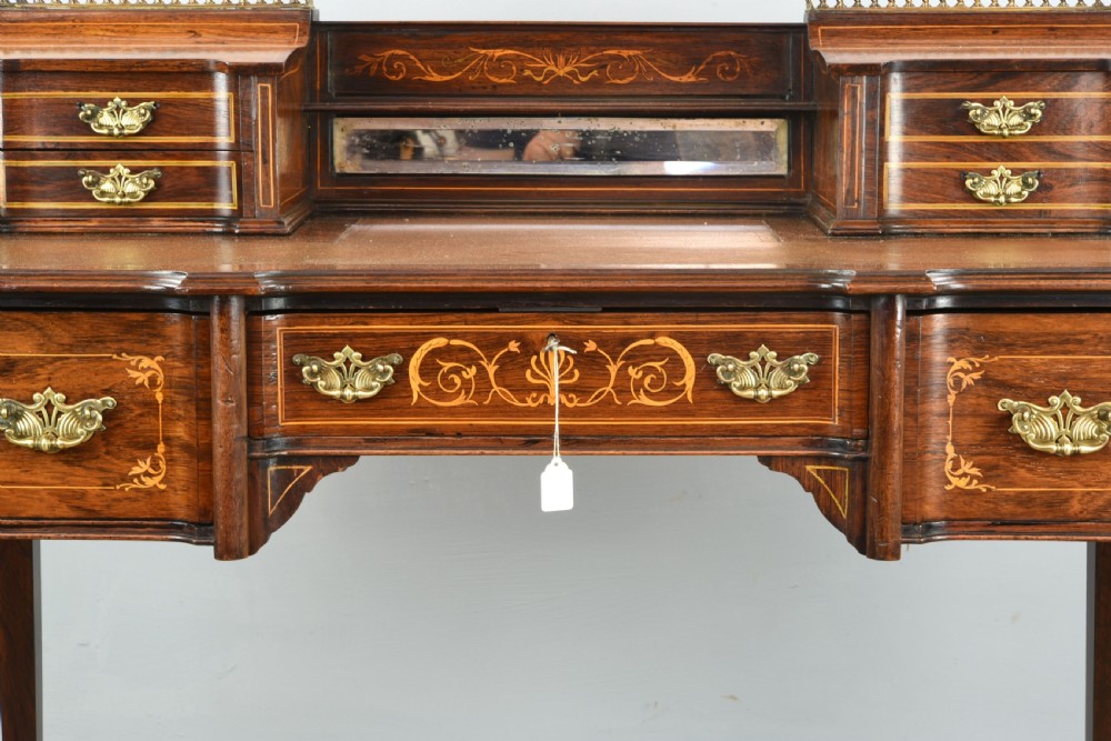 inlaid rosewood ladies writing desk Jas shoolbred & co  View III