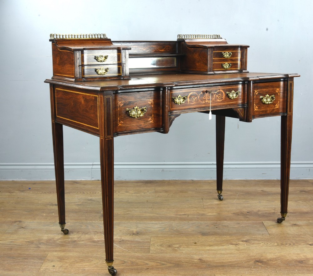 inlaid rosewood ladies writing desk Jas shoolbred & co  View VI