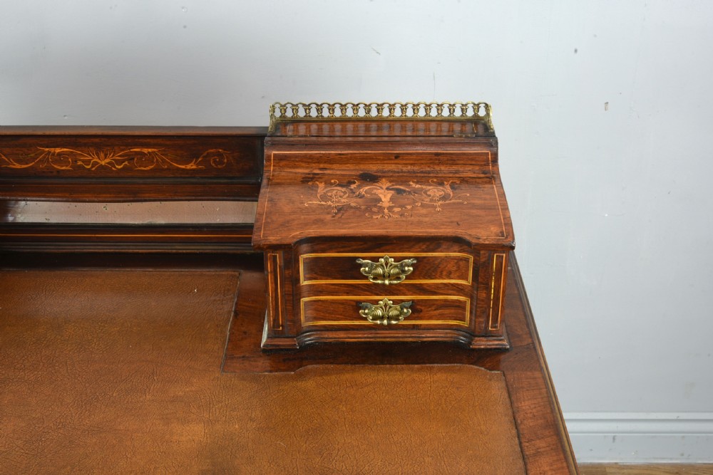 inlaid rosewood ladies writing desk Jas shoolbred & co  View VII