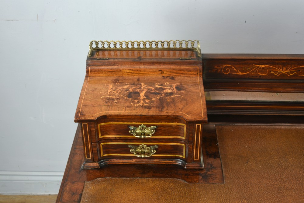 inlaid rosewood ladies writing desk Jas shoolbred & co  View VIII