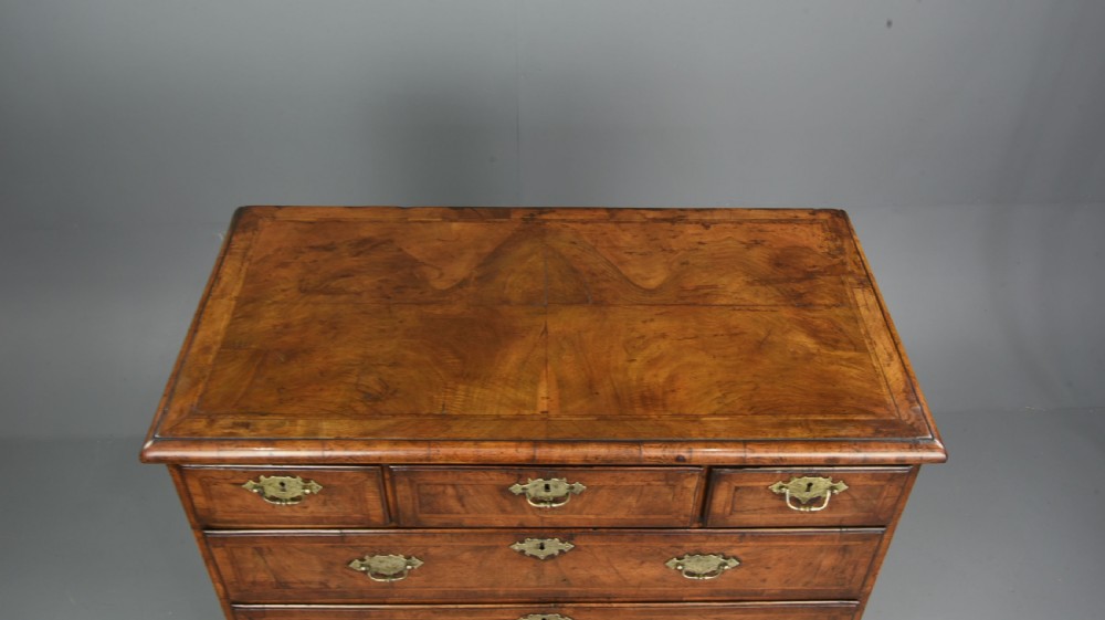 18th century walnut chest of drawers  View V