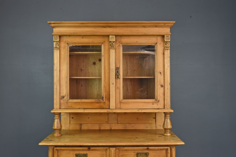 Victorian glazed pine kitchen cabinet  View III