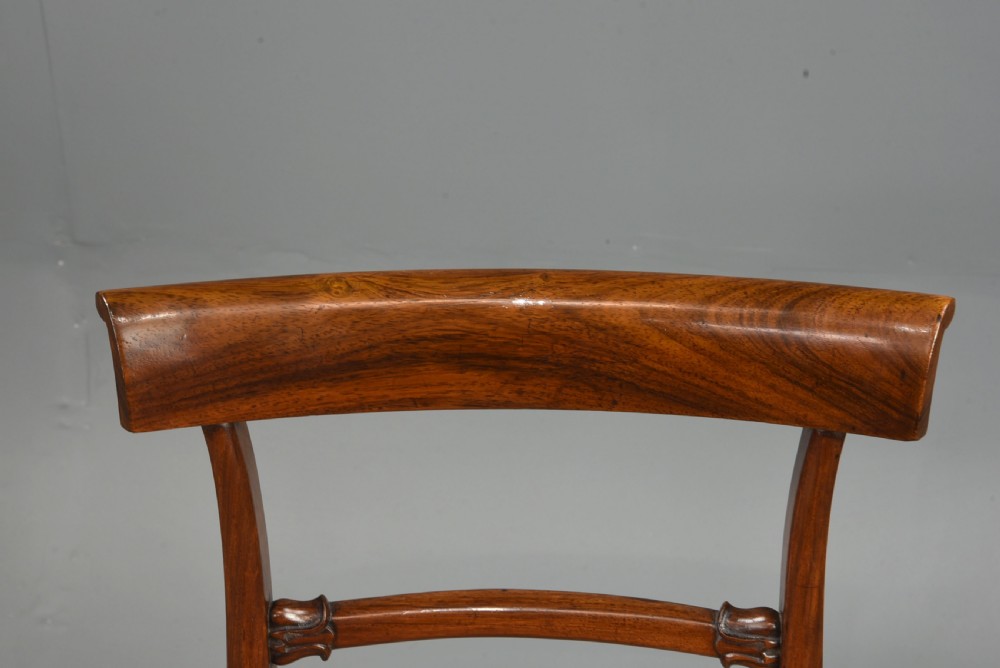 set of six Regency rosewood bar back dining chairs  View VI