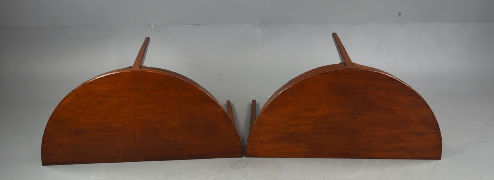 pair of Georgian mahogany demi lune console tables  View VI