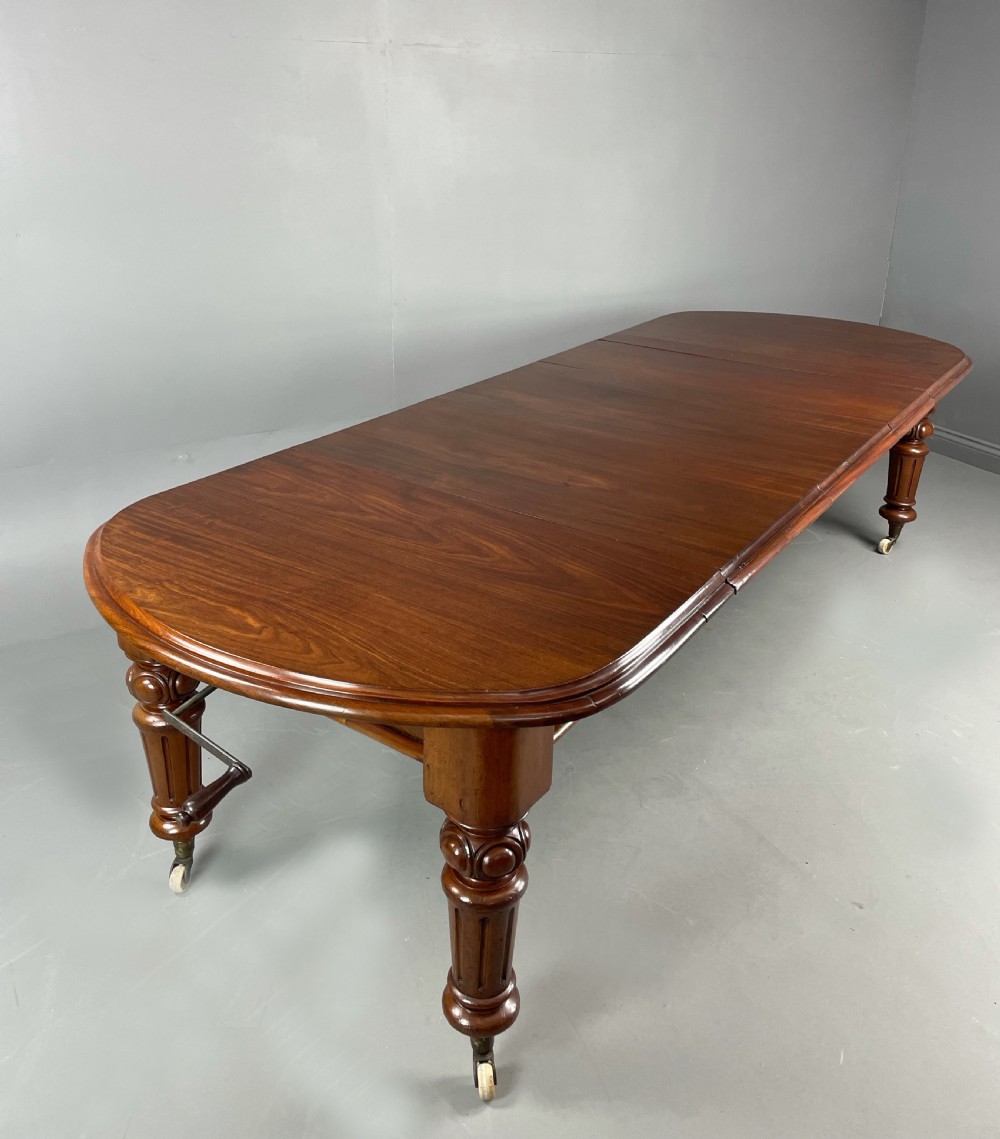 large Victorian mahogany extending dining table 