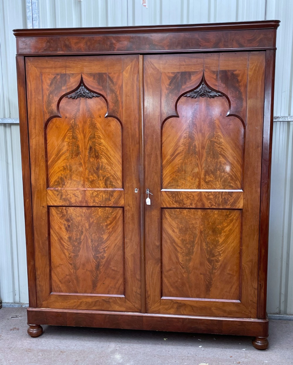 large French mahogany armoire wardrobe 