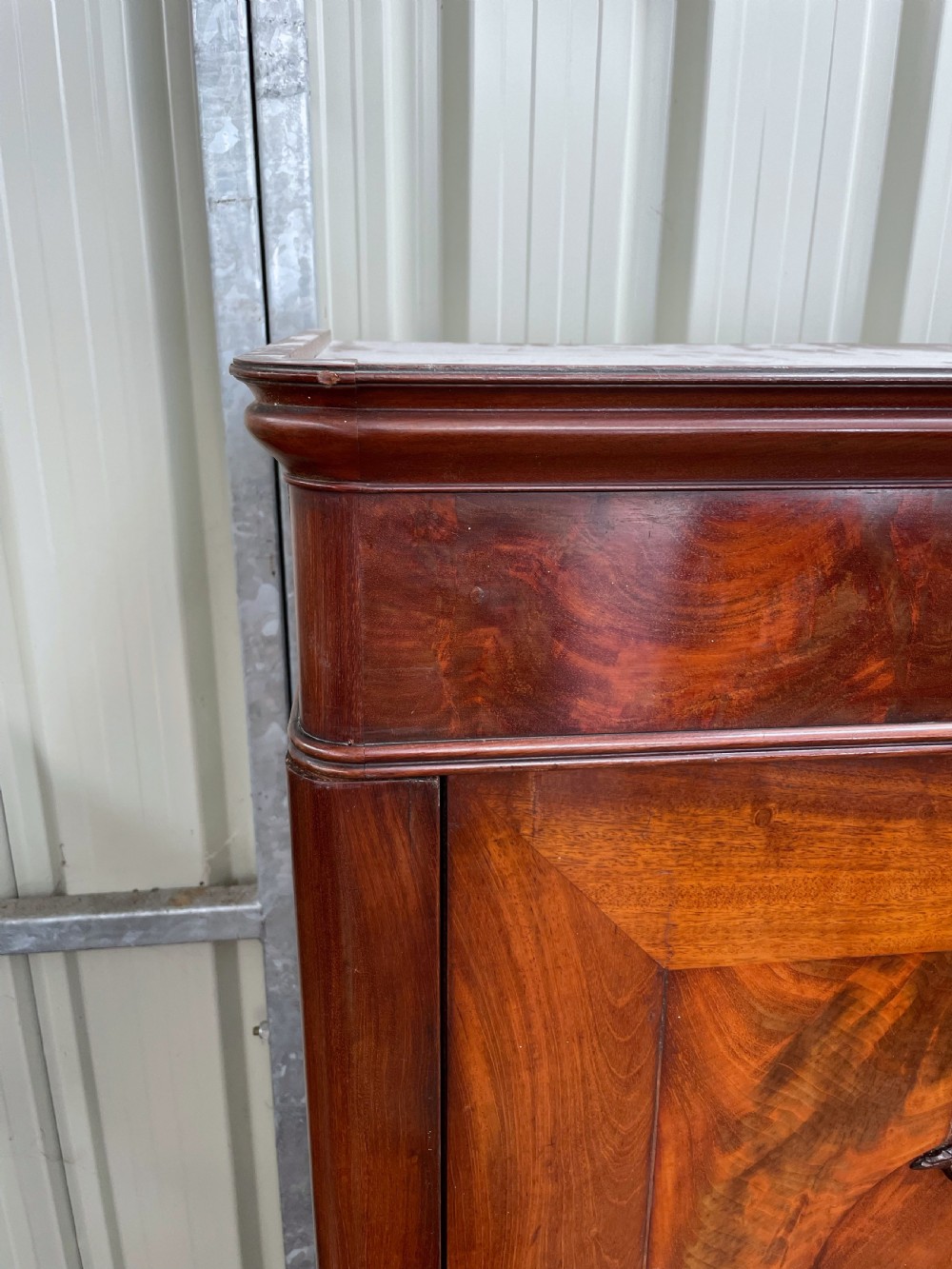 large French mahogany armoire wardrobe  View IV