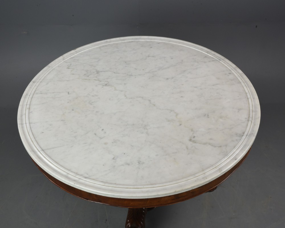 19th century marble top centre table  View II