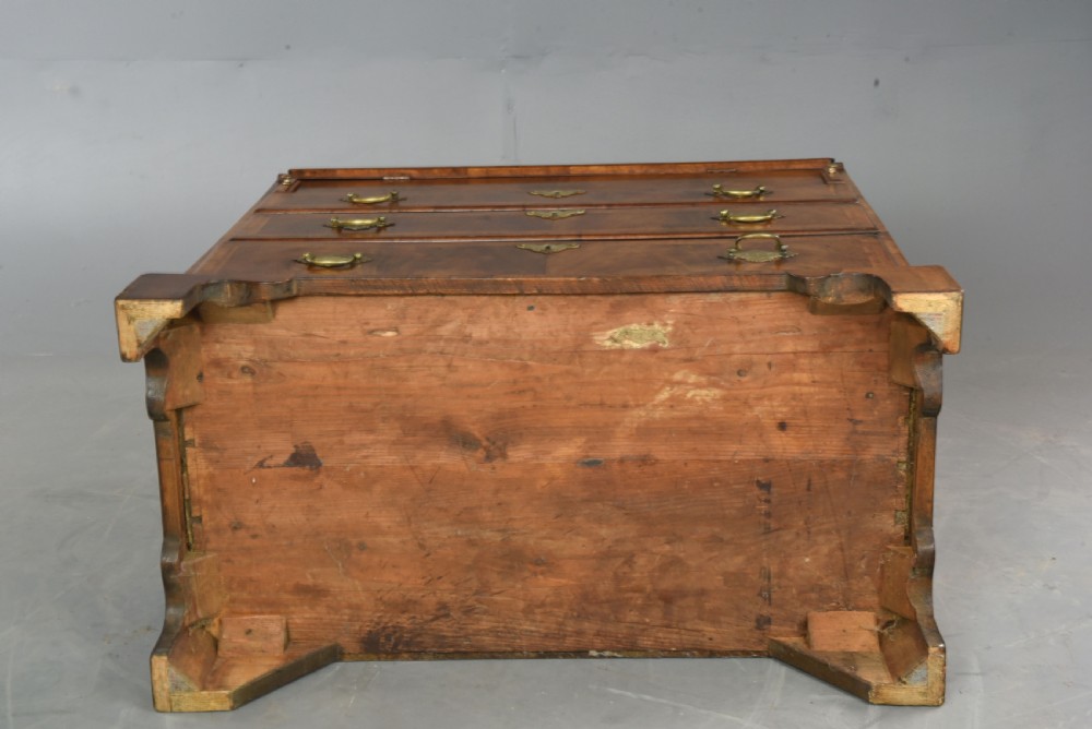 rare small Georgian walnut bureau  View IX