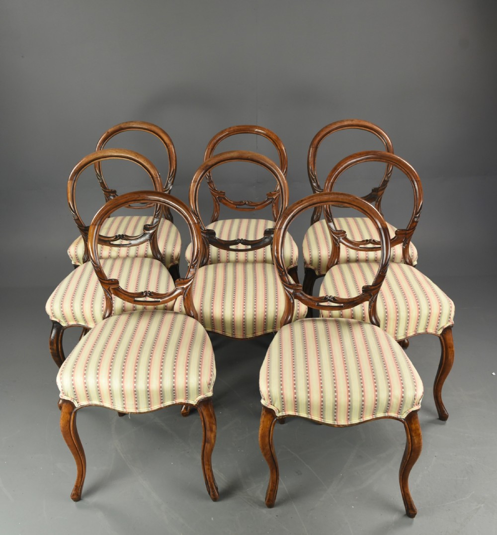set of eight Victorian dining chairs  View III