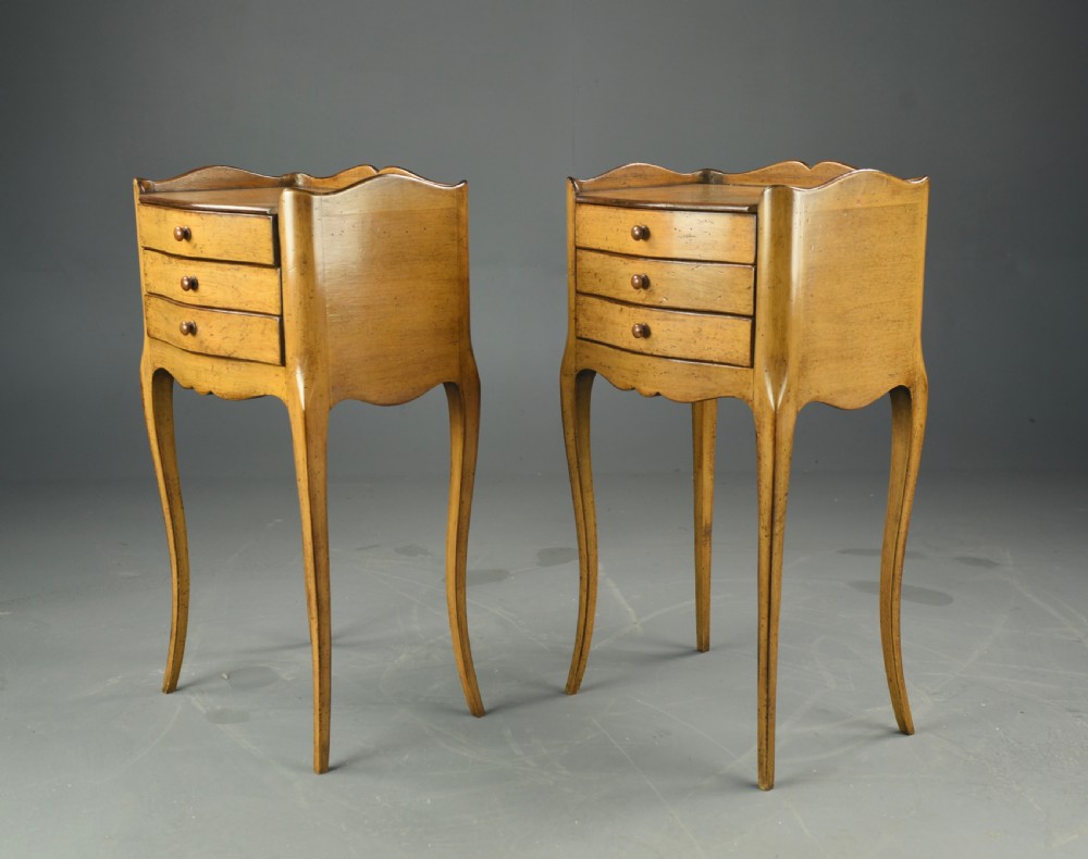 pair of French bedside chests of drawers  View III