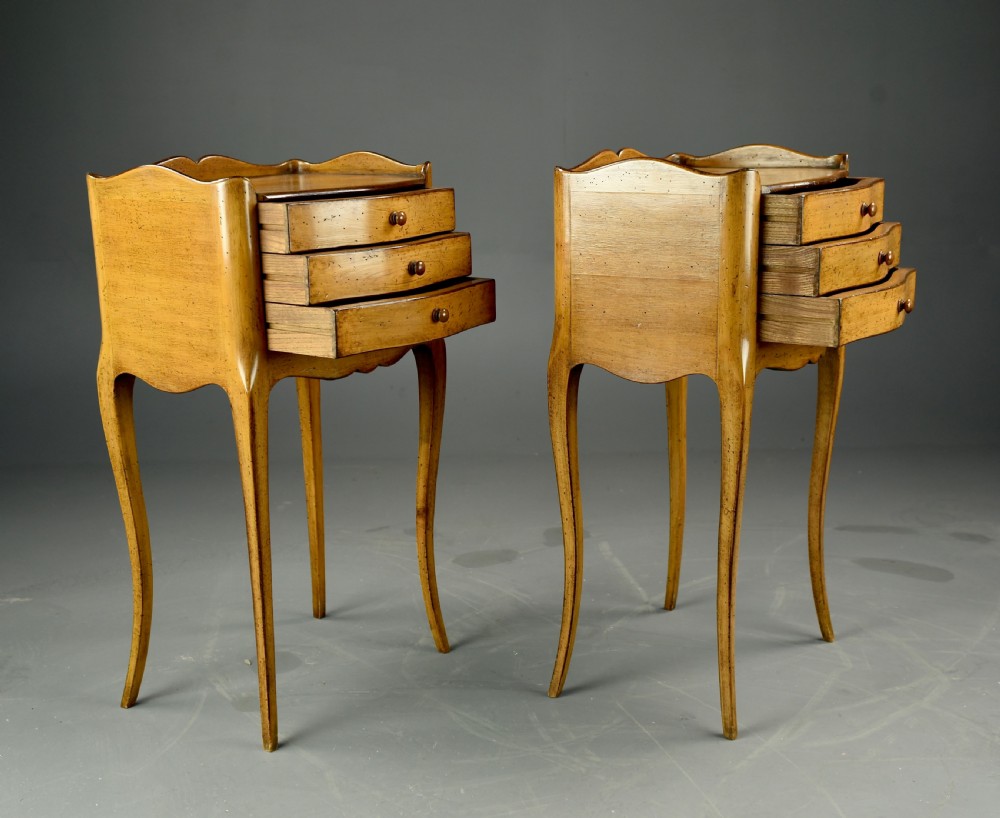pair of French bedside chests of drawers  View V