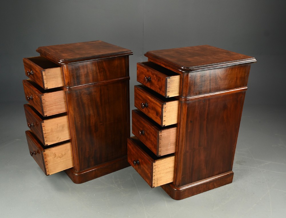 Pair of mahogany bedside chests of drawers Lamb of Manchester  View V