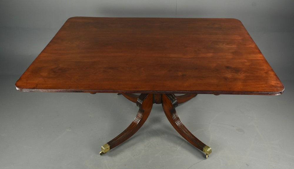 Large Regency Mahogany breakfast dining table  View III