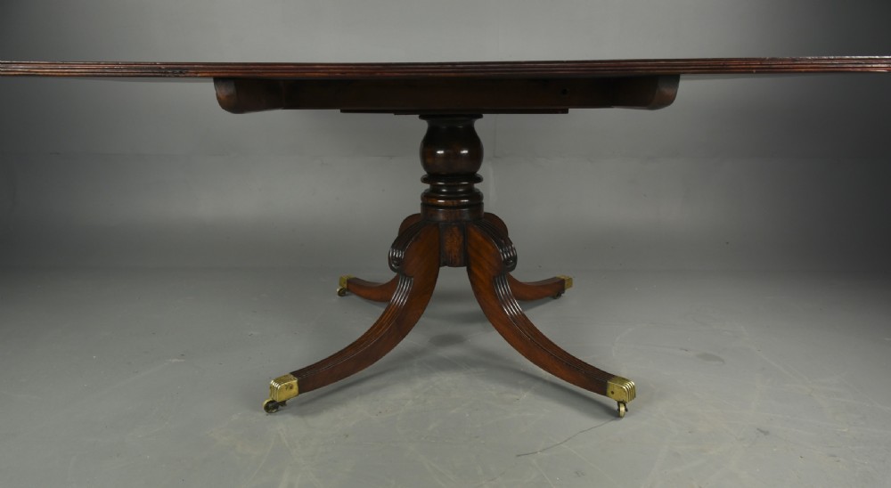 Large Regency Mahogany breakfast dining table  View IV