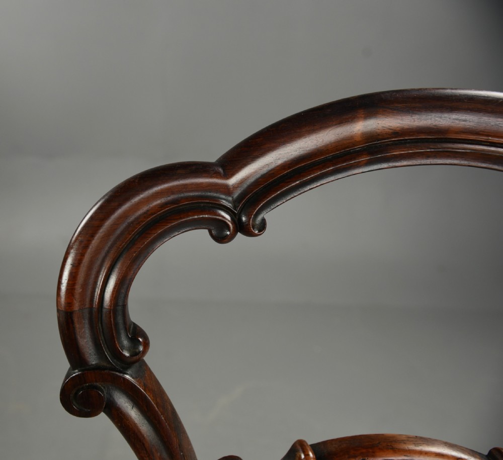 set of four victorian rosewood dining chairs  View VI