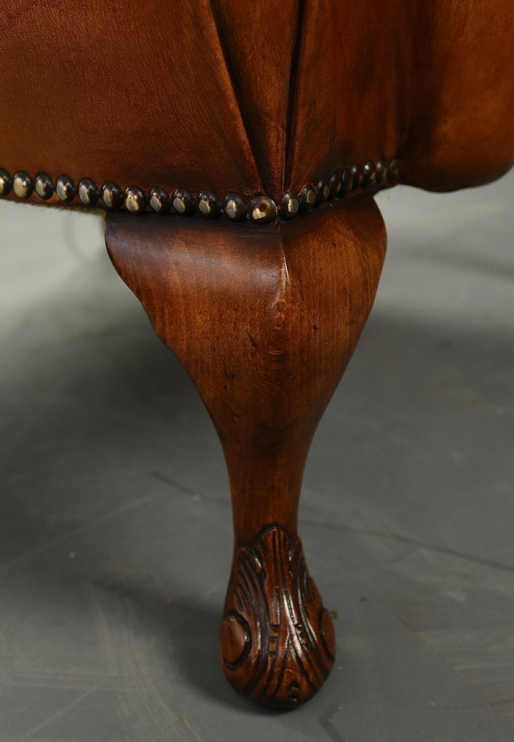 pair of leather wing chairs  View IX