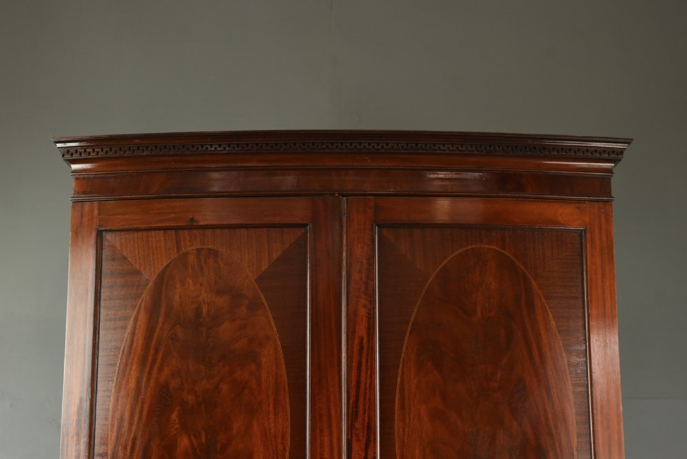 mahogany bow front wardrobe  View III
