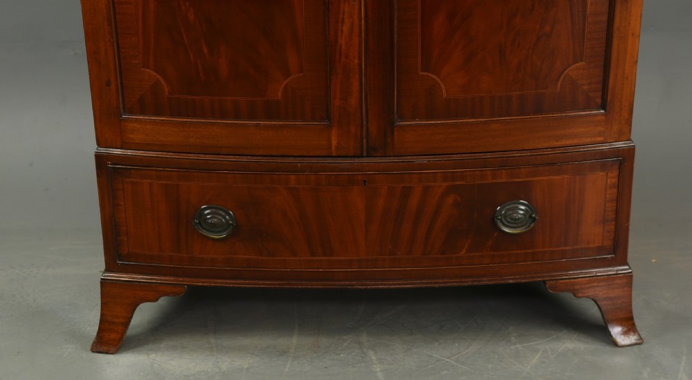 mahogany bow front wardrobe  View IV