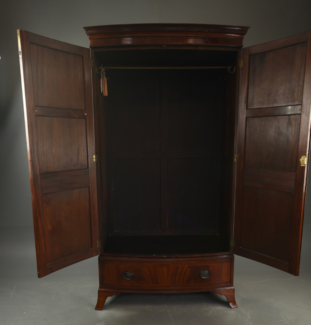 mahogany bow front wardrobe  View V