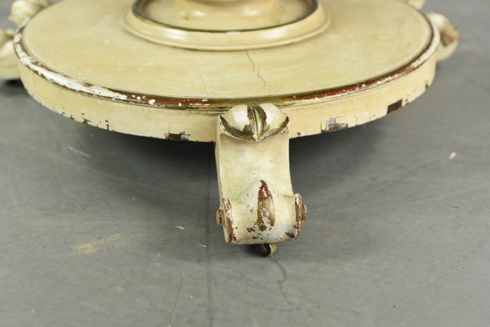 19th century painted mahogany circular centre or dining table  View III