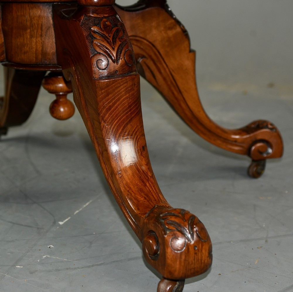 Victorian Burr walnut oval coffee table  View IV
