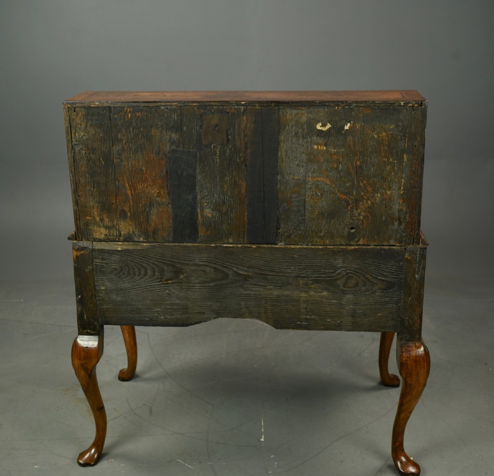 small Georgian burr walnut bureau  View XI