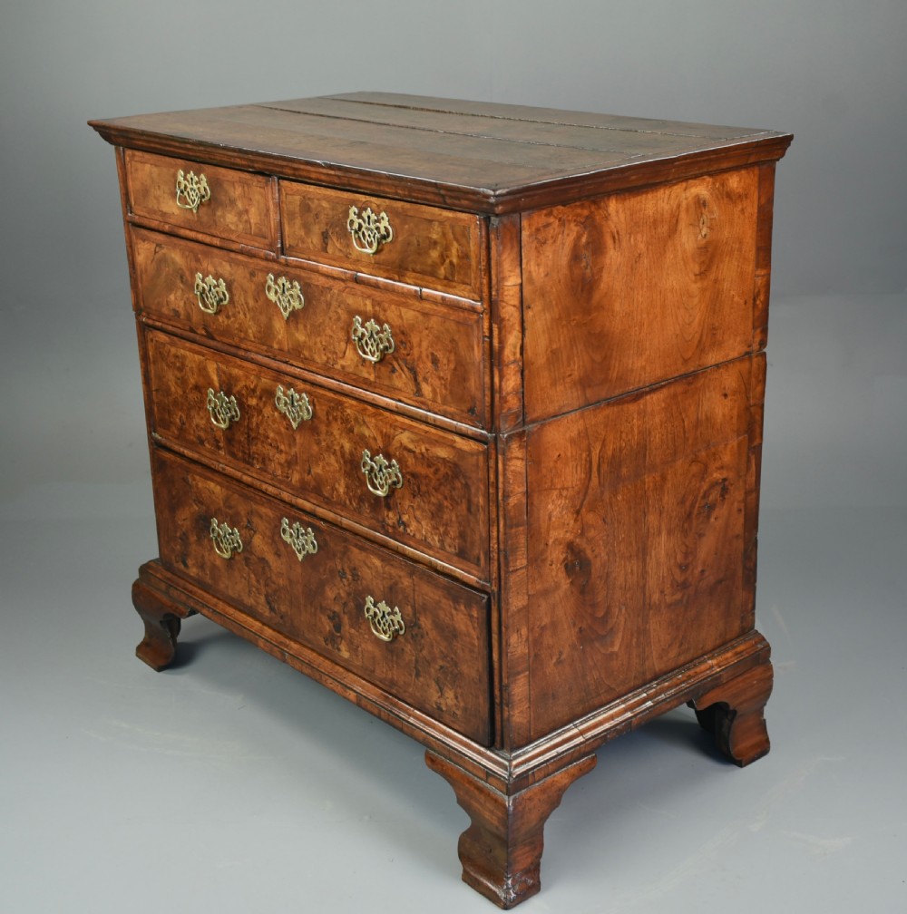 Queen Anne walnut chest of drawers  View II
