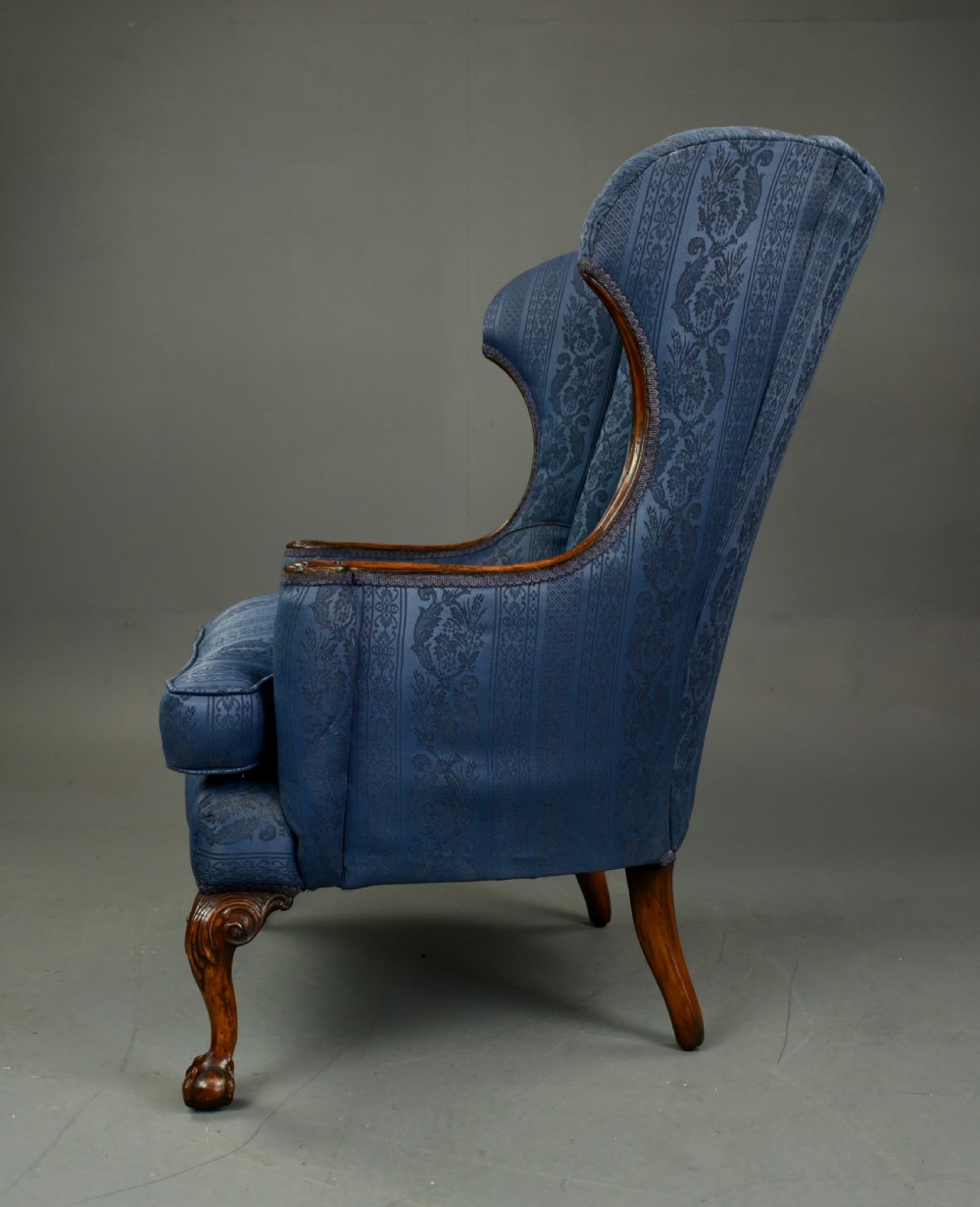 barrel back fireside wing chair  View III