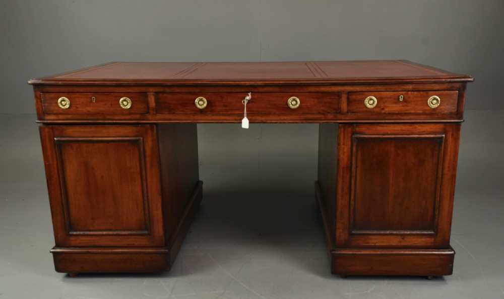 Large Victorian partners desk  View IV