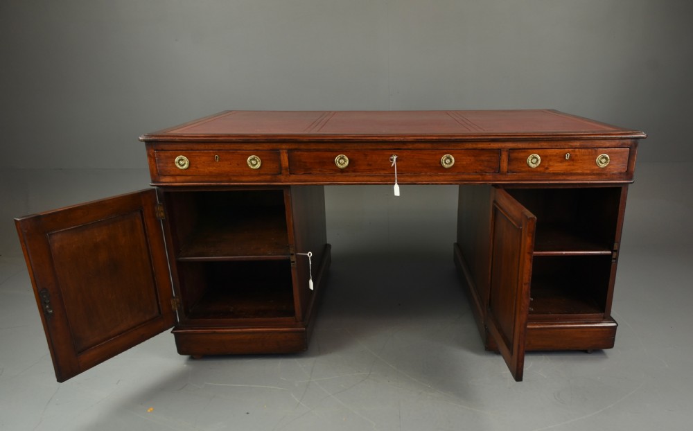 Large Victorian partners desk  View VI