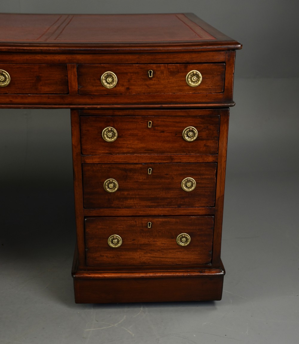 Large Victorian partners desk  View VII