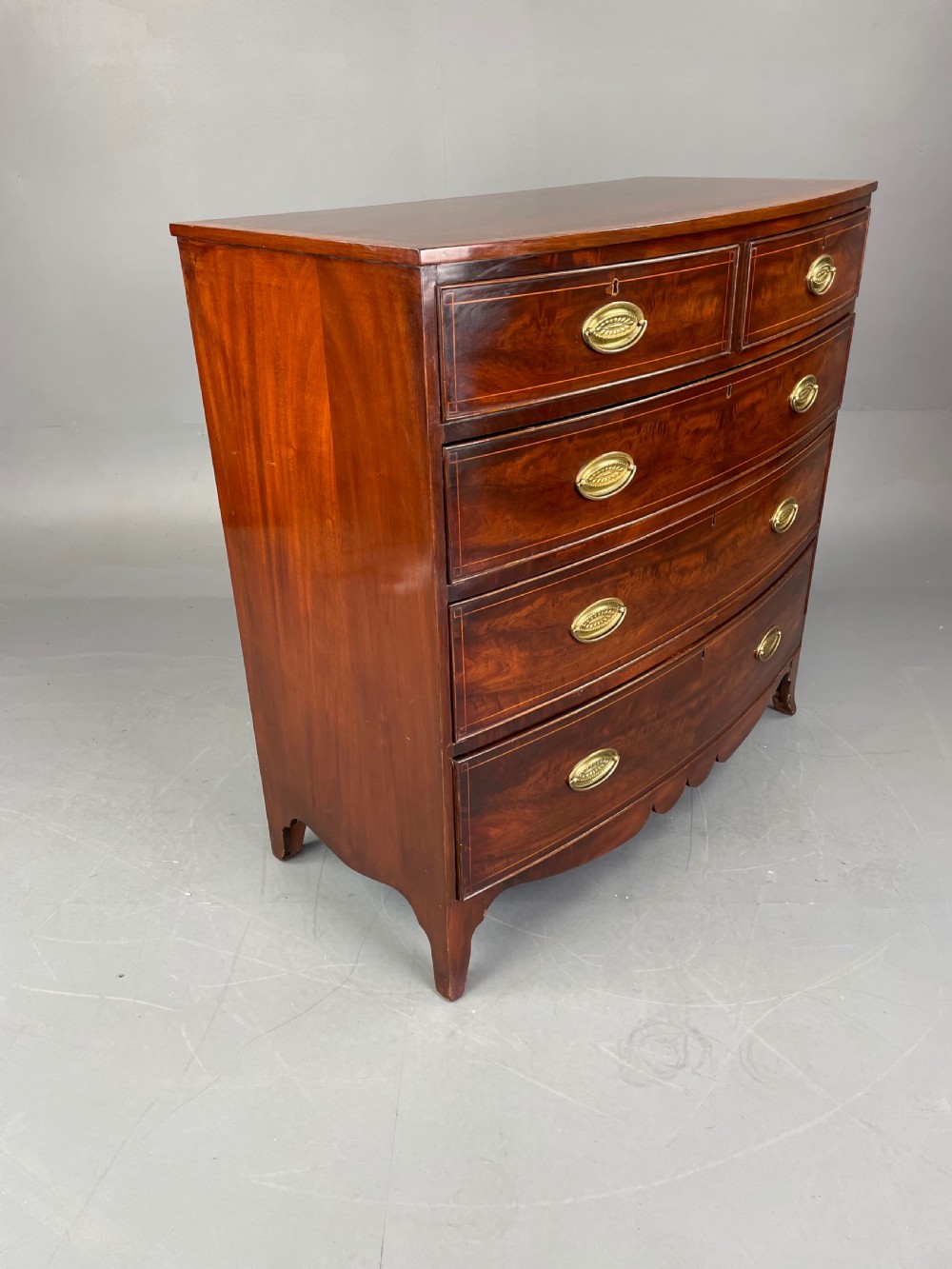 Georgian bow front chest of drawers  View XII