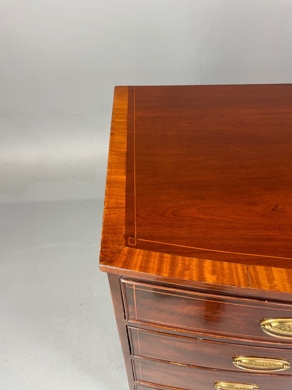 Georgian bow front chest of drawers  View XIV