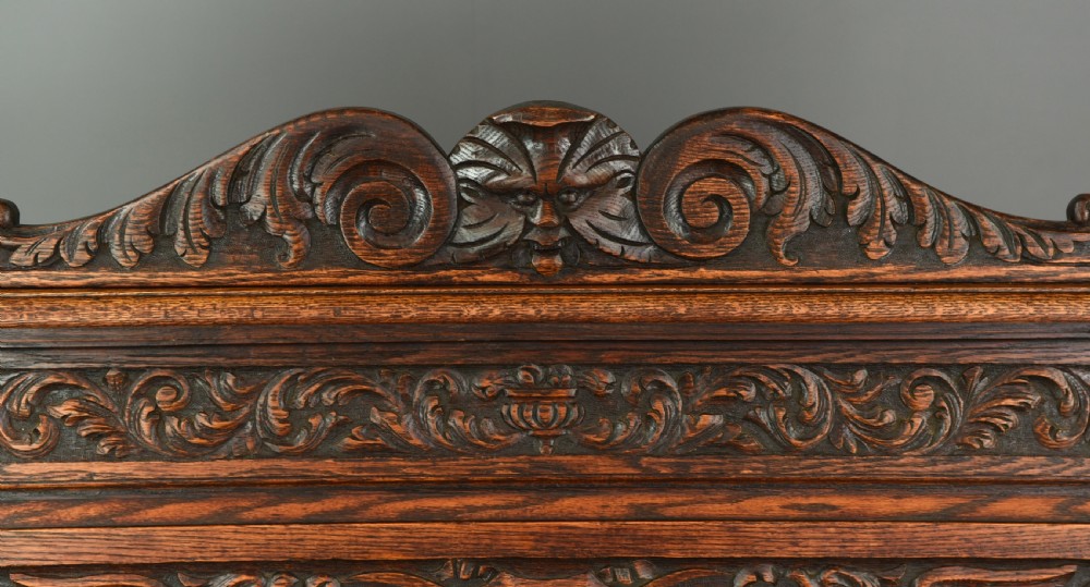 carved oak bench  View IV