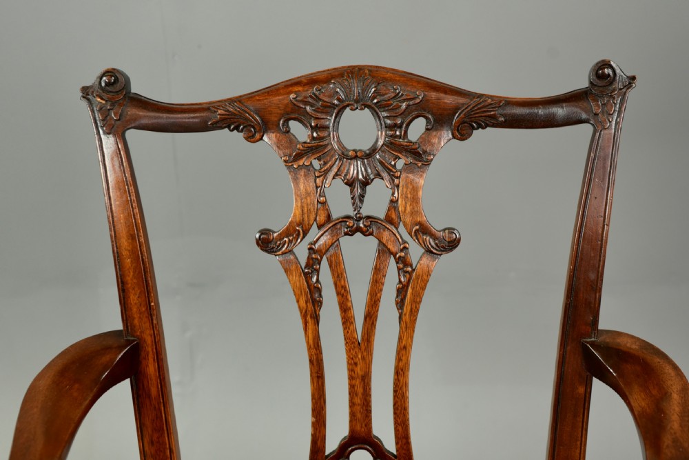 set of eight Chippendale style dining chairs  View III