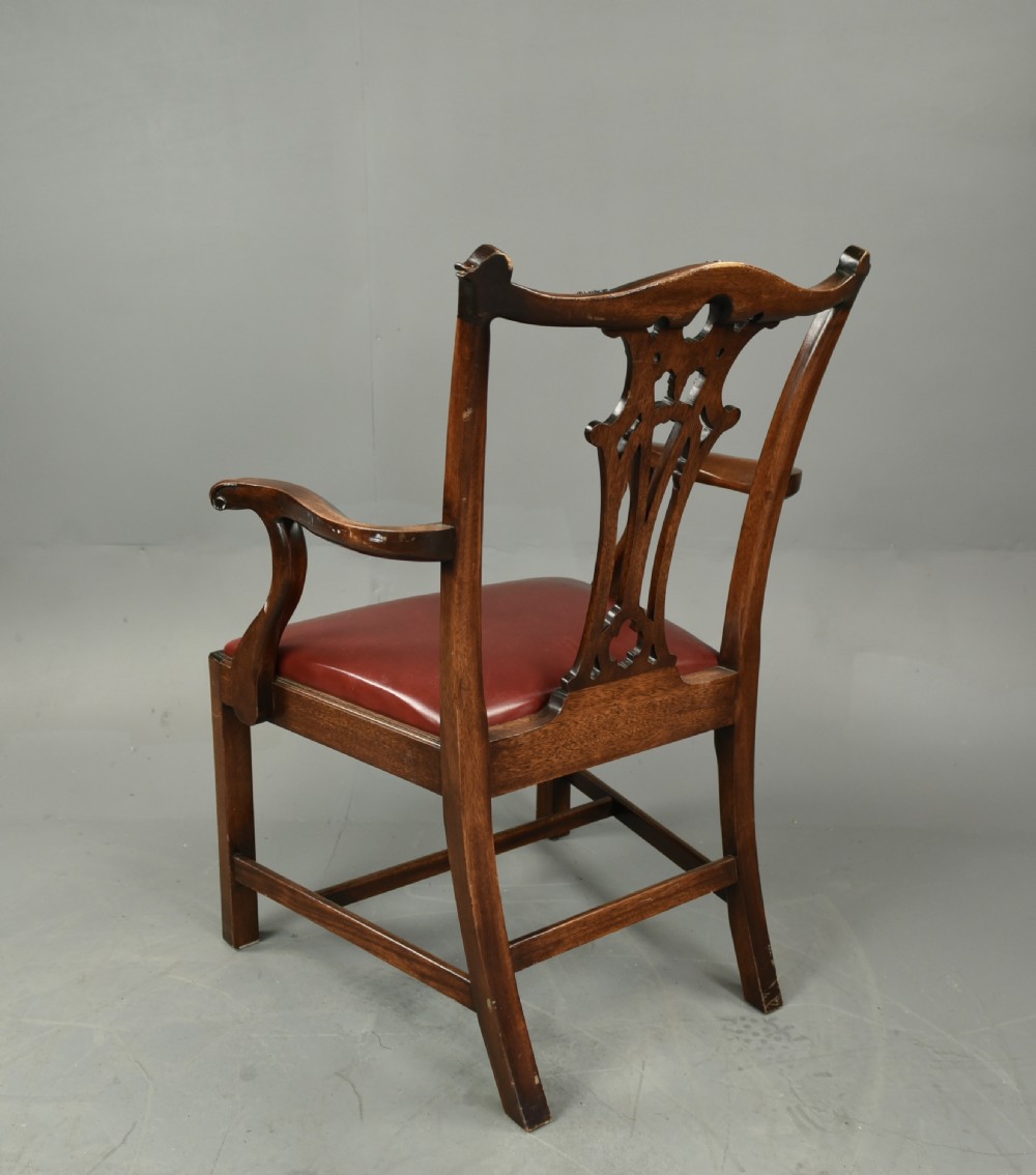 set of eight Chippendale style dining chairs  View V