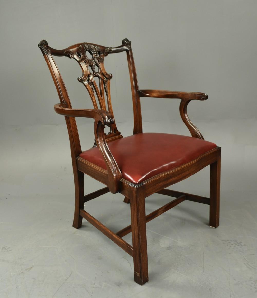set of eight Chippendale style dining chairs  View VI