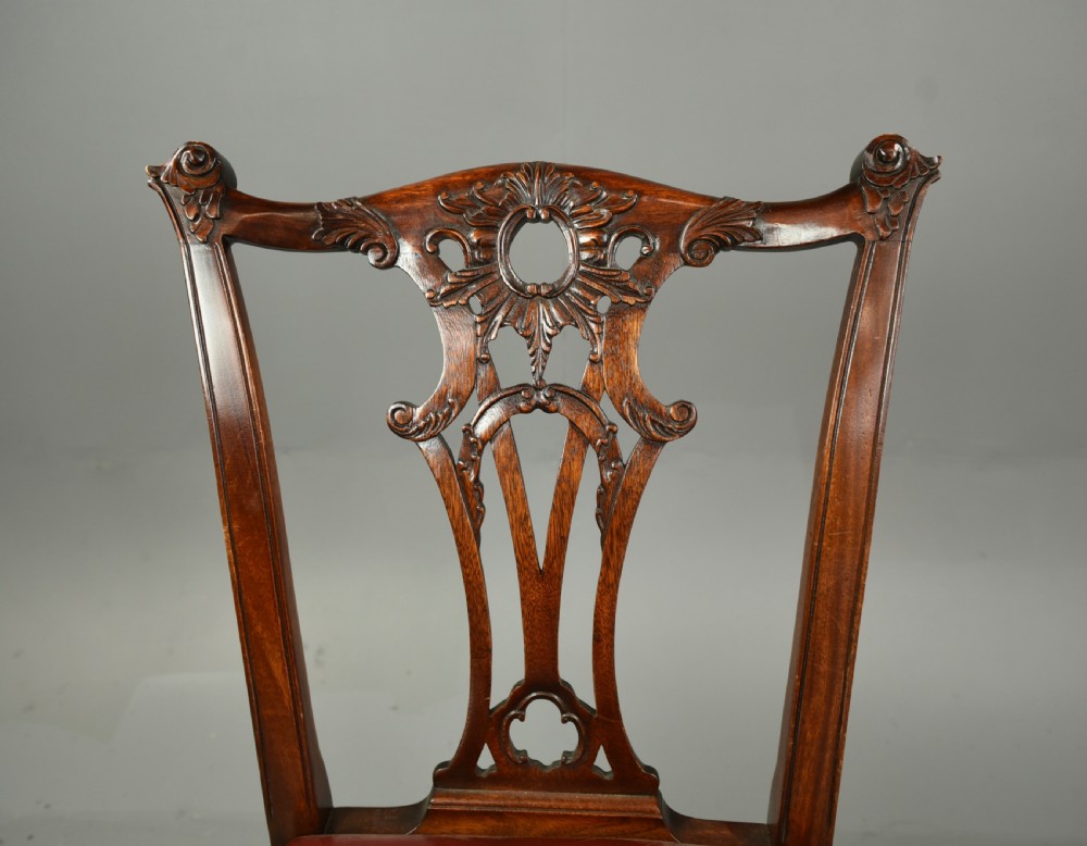 set of eight Chippendale style dining chairs  View VIII