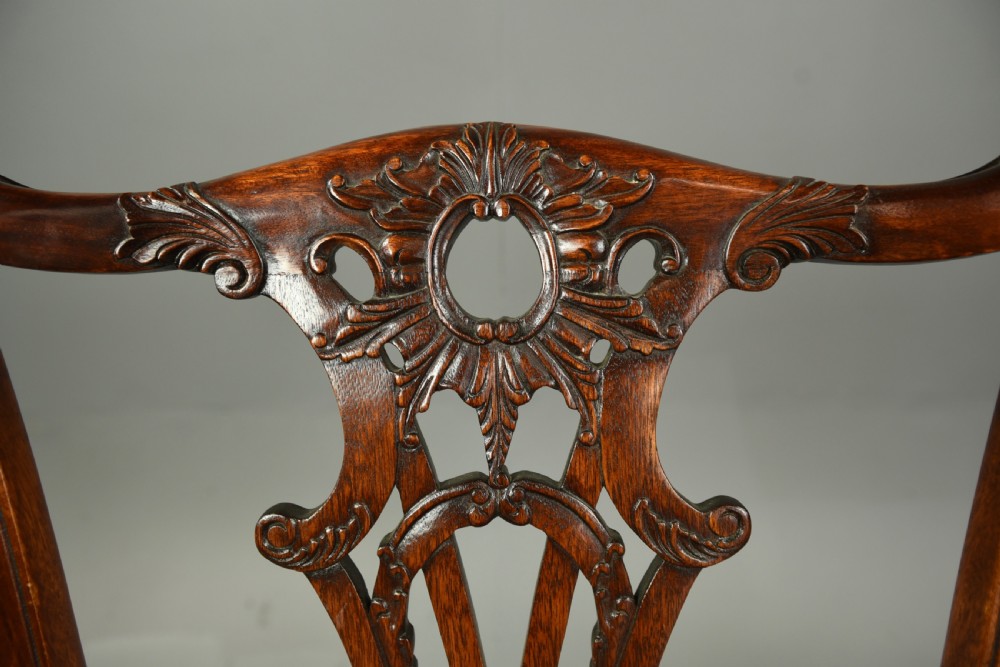 set of eight Chippendale style dining chairs  View IX