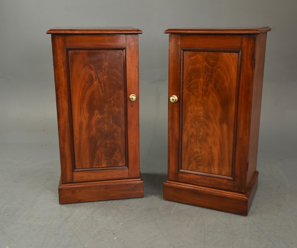 pair of Victorian mahogany bedside cabinets 
