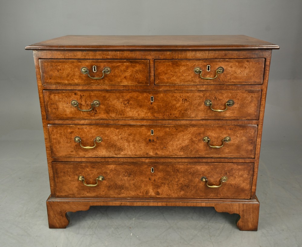 Antique pair of Georgian walnut chest of drawers  View II