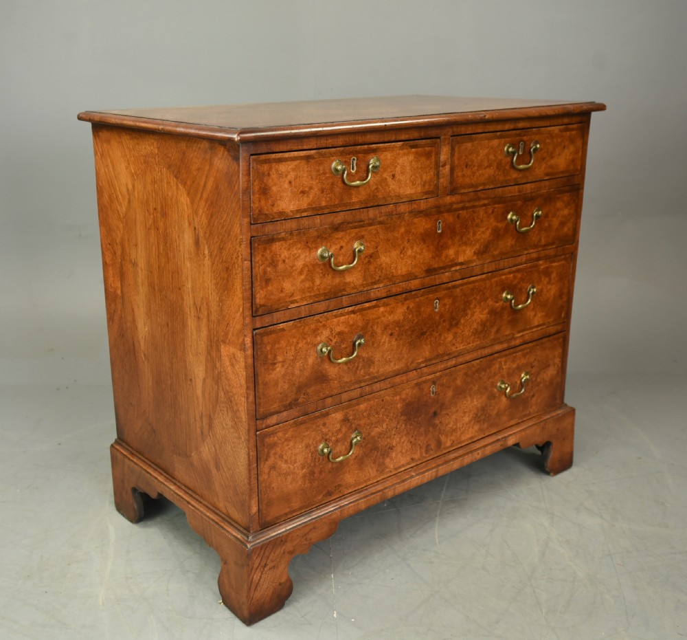 Antique pair of Georgian walnut chest of drawers  View IV