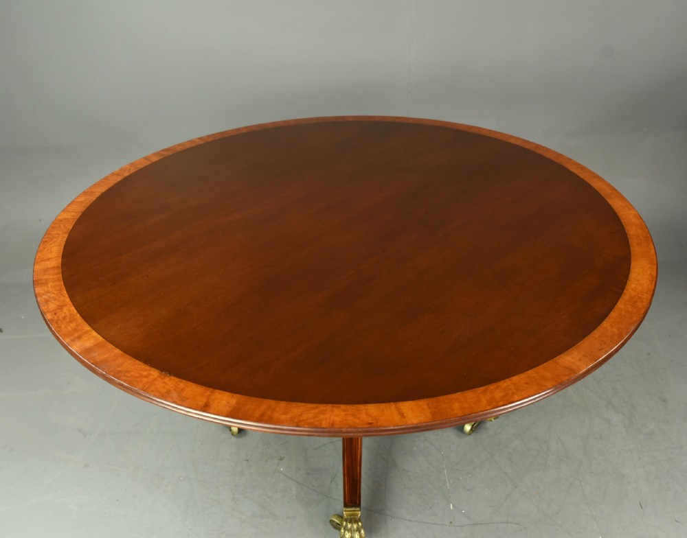 Regency Circular mahogany dining table  View III